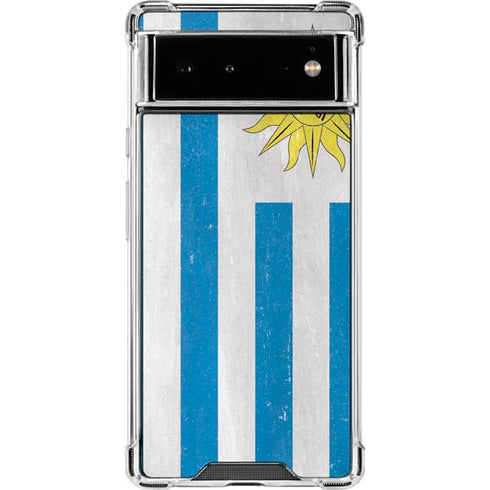 Uraguay Flag Distressed Google Pixel 6 Clear Case